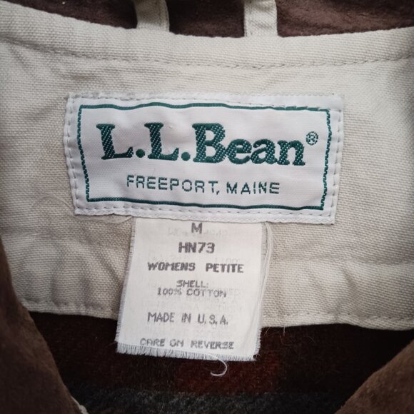 Vintage LL Bean Barn Coat Womens Petite Medium Removable Wool Lined Chore READ - Picture 4 of 12
